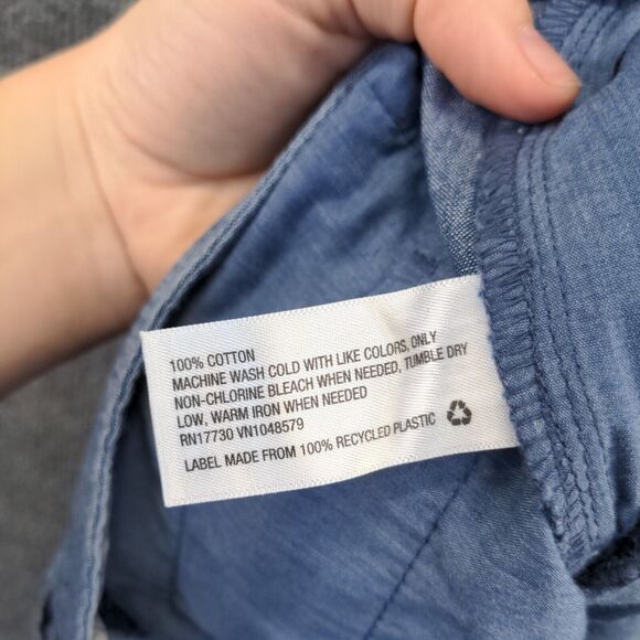 A New Day Womens Chino Shorts Blue Size 2 Slash Pockets Cotton - Picture 11 of 11